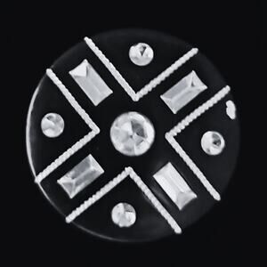 Magnetic Horse Show Number Pins Star Crossed Black & Rhinestones Set of 4 NEW